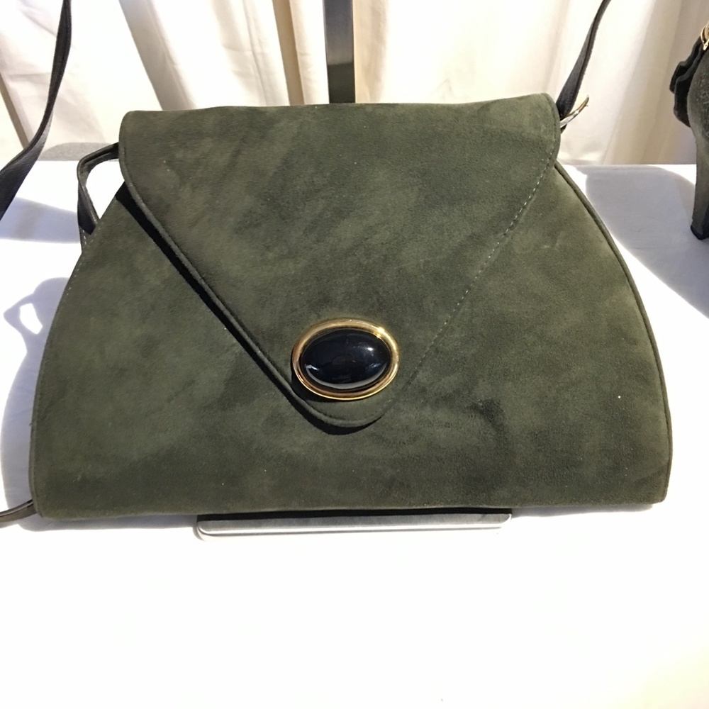 KURT GEIGER SUEDE LEATHER HANDBAG - VINTAGE